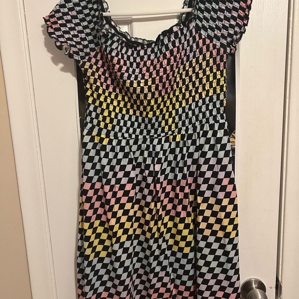 Colorful Checkered Dress - Picture 4 of 6